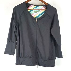 Carve Designs Black‎ Zip Front Rashguard